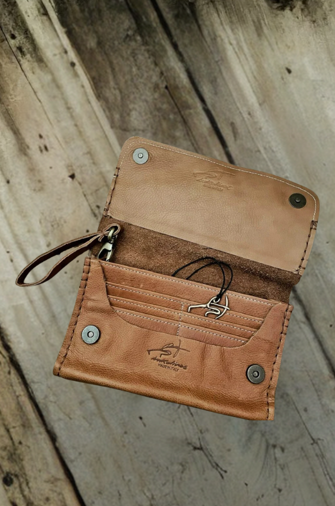 Importante | Borsellino Leather Wallet / Clutch Bag | Tan