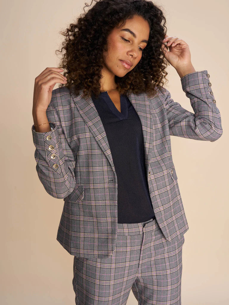 MOS MOSH Blake Chec Blazer Crown Blue main image 1