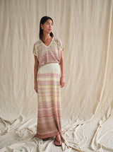 Mos Mosh | Hopi Plain Knit Skirt | Powder Pink
