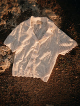 Mos Mosh | Une Flower Knit Cardigan | Ecru