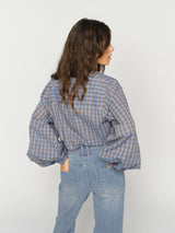 Mos Mosh | Yen Check Blouse | Ultramarine