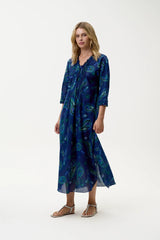 oneseason | Hanalei Bay | Long Poppy | Navy Paisley