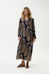 oneseason | Provence | Long Genie | Navy Paisley