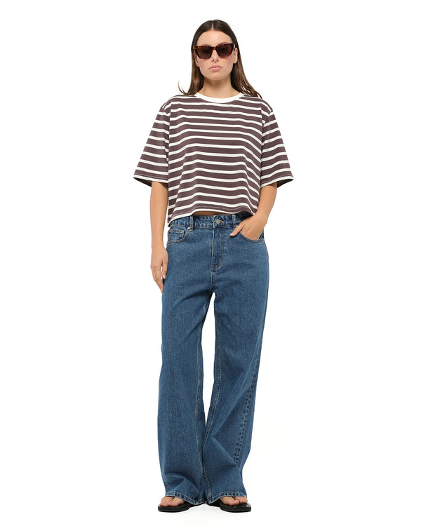 JACANDMOOKI |  KAIA T-SHIRT |  dark chocolate stripe