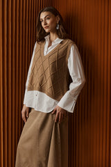 eb+ive | Liora Knit Vest | Mocha