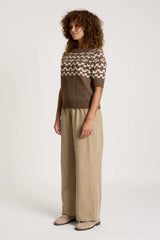 eb+ive | Maasai Knit Top | Cocoa/Dune