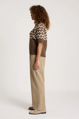 eb+ive | Maasai Knit Top | Cocoa/Dune