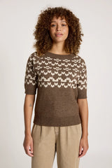 eb+ive | Maasai Knit Top | Cocoa/Dune