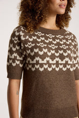 eb+ive | Maasai Knit Top | Cocoa/Dune