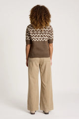eb+ive | Maasai Knit Top | Cocoa/Dune