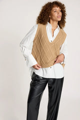 eb+ive | Liora Knit Vest | Mocha