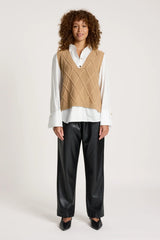 eb+ive | Liora Knit Vest | Mocha