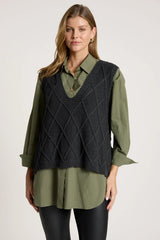 eb+ive | Liora Knit Vest | Char