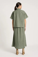 eb+ive | Bodhi Denim Shirt | Olive