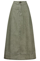 eb+ive | Bodhi Denim Skirt | Olive