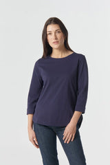 Goondiwindi Cotton | Classic Cotton 3/4 Sleeve Tee | Navy
