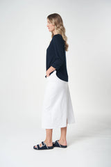 Goondiwindi Cotton | Classic Cotton 3/4 Sleeve Tee | Navy