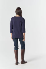 Goondiwindi Cotton | Classic Cotton 3/4 Sleeve Tee | Navy