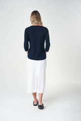 Goondiwindi Cotton | Classic Cotton 3/4 Sleeve Tee | Navy
