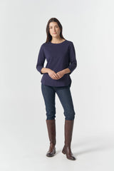 Goondiwindi Cotton | Classic Cotton 3/4 Sleeve Tee | Navy