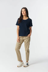 Goondiwindi Cotton | Everyday Cotton Roll Cuff Tee | Dark Navy