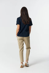 Goondiwindi Cotton | Everyday Cotton Roll Cuff Tee | Dark Navy