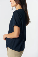 Goondiwindi Cotton | Everyday Cotton Roll Cuff Tee | Dark Navy