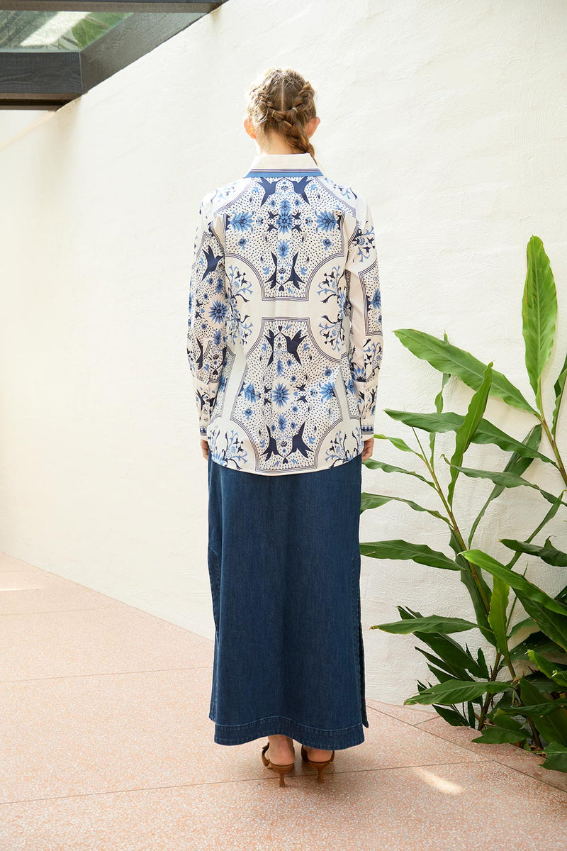 The Dreamer Label | River Bird Shirt | White