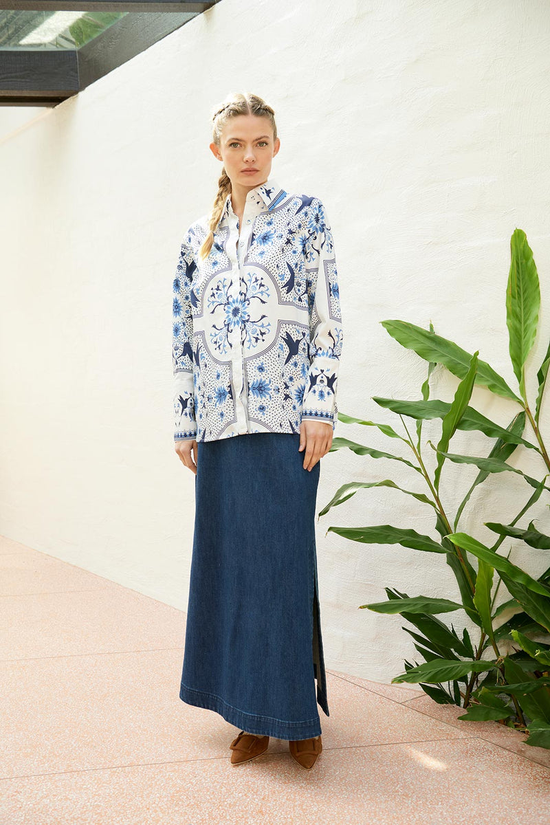 The Dreamer Label | River Bird Shirt | White