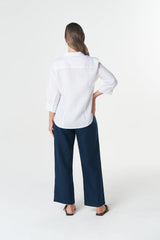 Goondiwindi Cotton | Island 3/4 Sleeve Frill Shirt | White