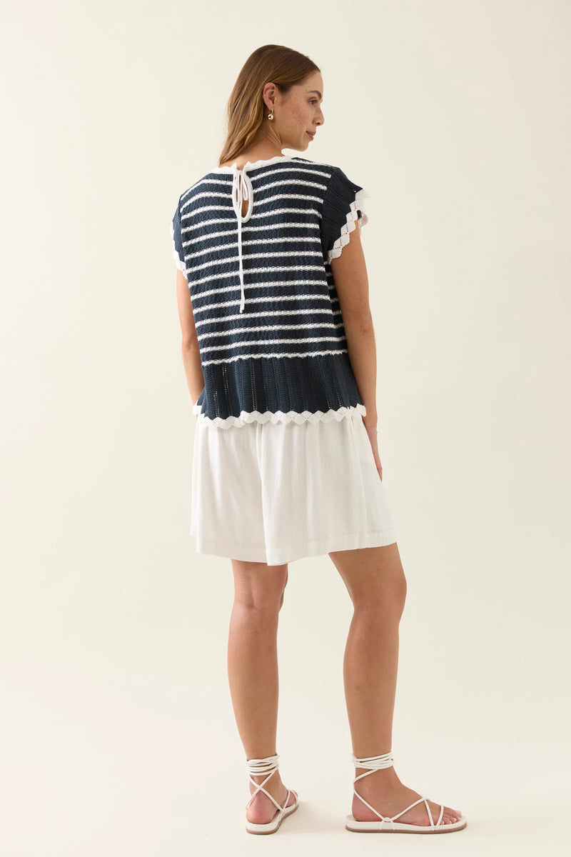 isle of mine | Ida Knit Top | Navy