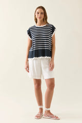 isle of mine | Ida Knit Top | Navy