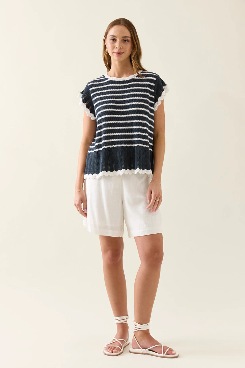 isle of mine | Ida Knit Top | Navy