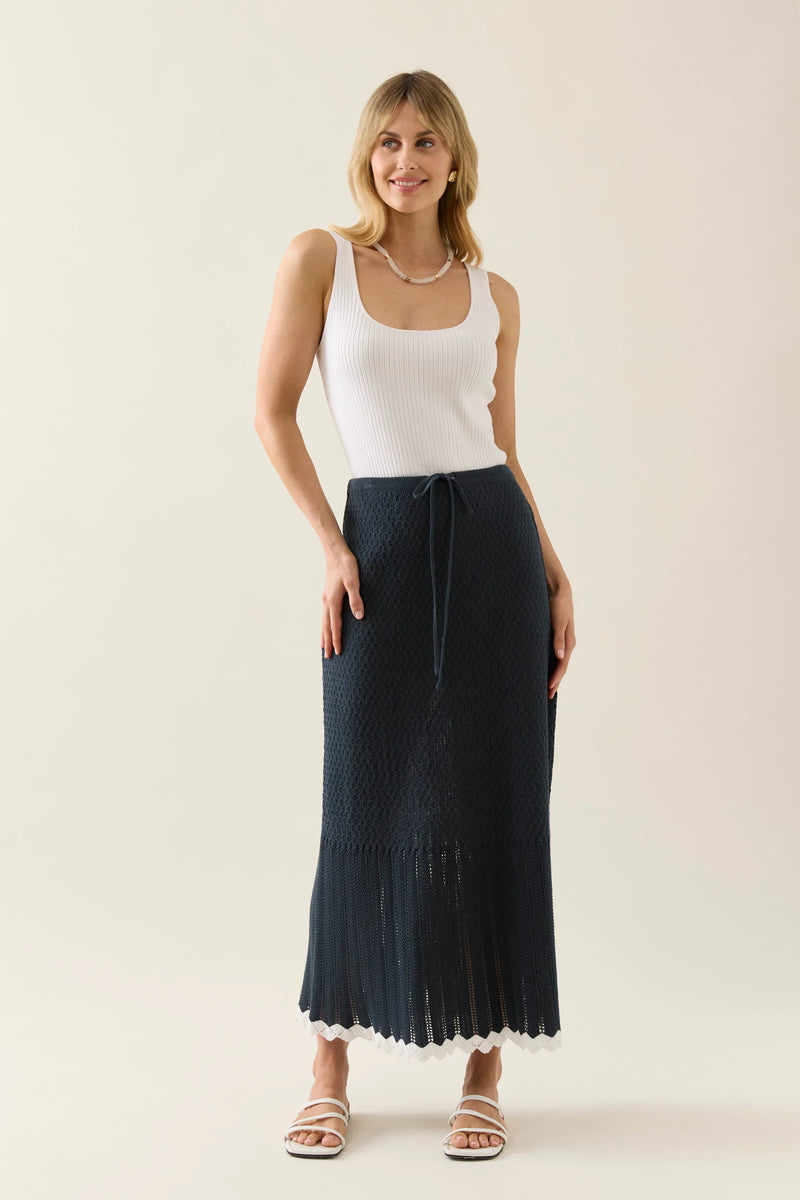 isle of mine | Ida Knit Skirt | Navy