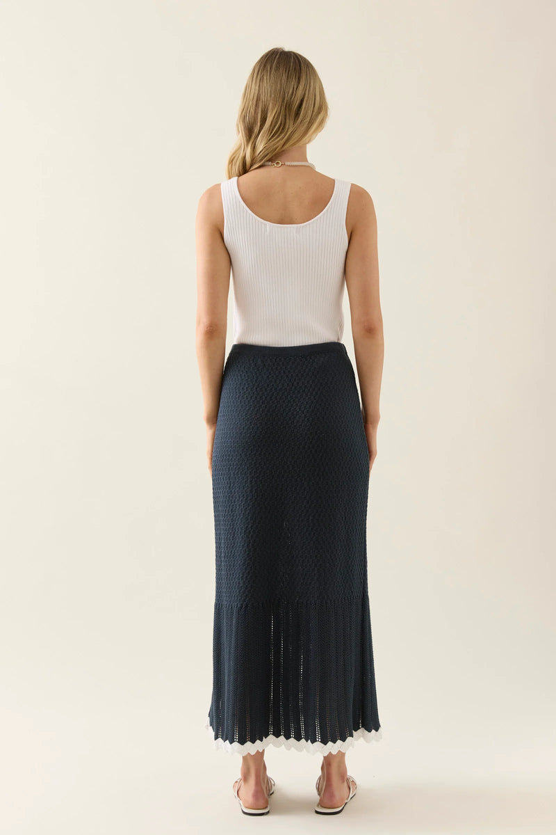 isle of mine | Ida Knit Skirt | Navy