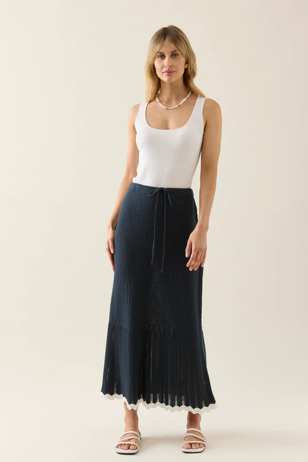 isle of mine | Ida Knit Skirt | Navy