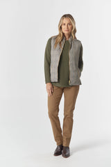 Goondiwindi | Heritage Quilted Vest | Travertine Micro Check