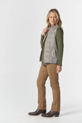 Goondiwindi | Heritage Quilted Vest | Travertine Micro Check