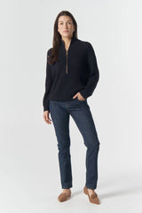 Goondiwindi Cotton | Jillaroo ½ Zip Merino Cotton Jumper | Navy