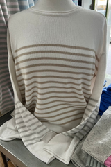 Alessandra | Catamaran Sweater | White & Vellum