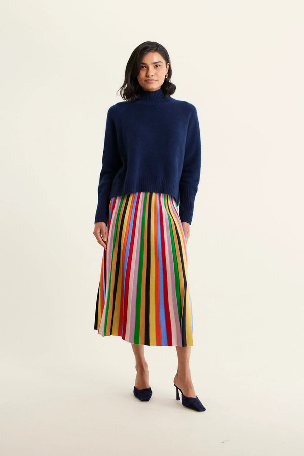 Alessandra | Fifi Cashmere Polo Sweater | Midnight Navy