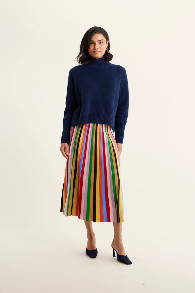 Alessandra | Fifi Cashmere Polo Sweater | Midnight Navy