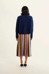 Alessandra | Fifi Cashmere Polo Sweater | Midnight Navy