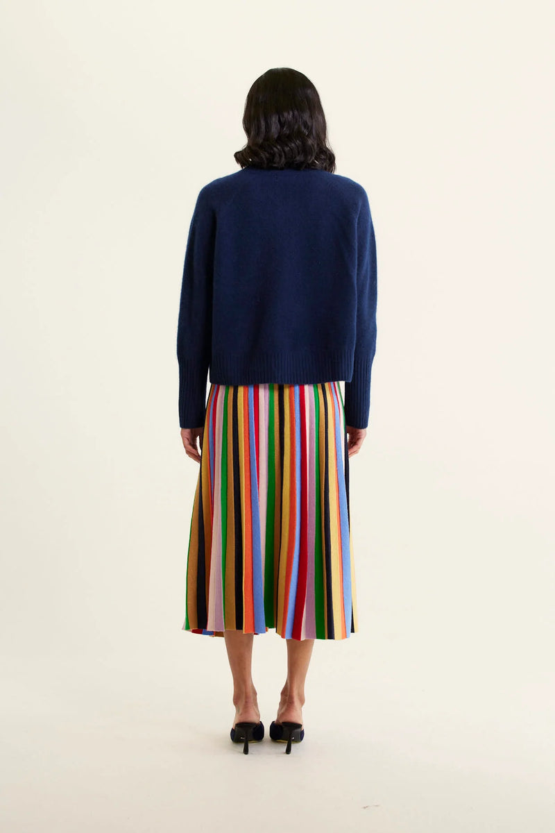 Alessandra | Fifi Cashmere Polo Sweater | Midnight Navy