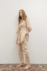 MAEVARII | Bowie Curved Pant | Beige