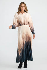 Brave & True | Alias Pleated Skirt | Calligraphy