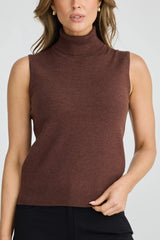 Brave & True | Skye Knit Top | Chocolate Marle