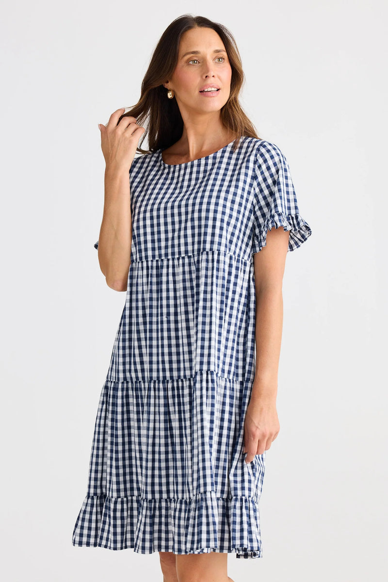 brave+true | Clementine Dress | Navy Gingham