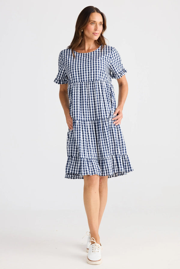 brave+true | Clementine Dress | Navy Gingham