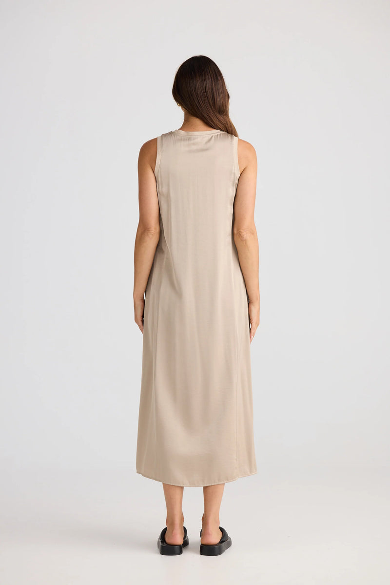 brave+true | Celine Dress | Stone Taupe
